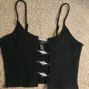Forever 21 Black Fitted Camisole with Cut Out Details